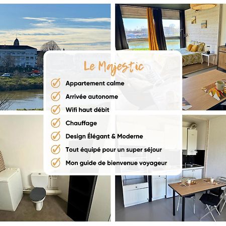 Majestic - Wifi - Parking - Vue Lägenhet Dax Exteriör bild